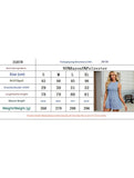 Backless slimming tie-waist denim dress for women