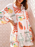 Comfortable bell-sleeved ethnic-style loose dress