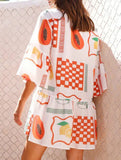 Comfortable bell-sleeved ethnic-style loose dress