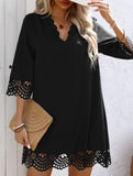 Burnout Floral A Line Dress