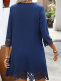 Burnout Floral A Line Dress
