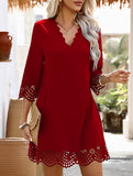 Burnout Floral A Line Dress