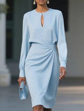 Ruched Waist Hollow Dress