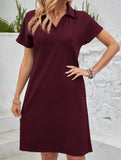 Polo Collar Mini Dress