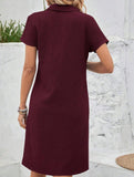 Polo Collar Mini Dress