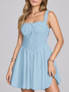Strapless Lace Patch A Line Dress_CWDSD11921
