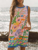Print Loose Tank Dress
