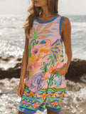 Print Loose Tank Dress