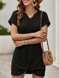 V Neck Twist Beach Cover Dress_CWDSD11960
