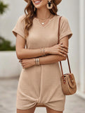 V Neck Twist Beach Cover Dress_CWDSD11960
