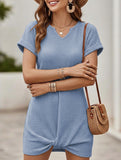 V Neck Twist Beach Cover Dress_CWDSD11960