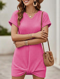 V Neck Twist Beach Cover Dress_CWDSD11960