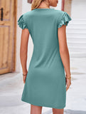 Flutter Sleeve Bodycon Dress_CWDSD11962