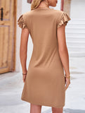 Flutter Sleeve Bodycon Dress_CWDSD11962