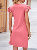 Flutter Sleeve Bodycon Dress_CWDSD11962