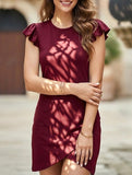 Flutter Sleeve Bodycon Dress_CWDSD11962