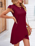 Flutter Sleeve Bodycon Dress_CWDSD11962