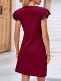 Flutter Sleeve Bodycon Dress_CWDSD11962