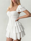 Square Neck Ruffle Backless Mini Dress_CWDSD12013