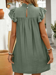 High Neck Loose Smock Dress_CWDSD12023