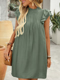 High Neck Loose Smock Dress_CWDSD12023
