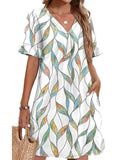 V Neck Flare Sleeve Midi Dress_CWDSD12025