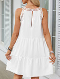 Lace Patch Halter A Line Dress_CWDSD12026