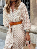 Women’s Patterned Button Down Long Dress | Casual Chic Maxi Shirt Dress