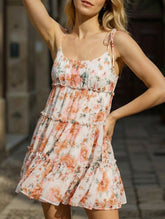 Casual Floral Print Short Sleeve Dress