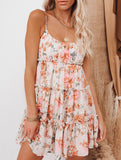 Casual Floral Print Short Sleeve Dress