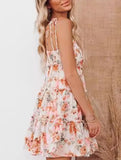 Casual Floral Print Short Sleeve Dress
