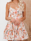 Casual Floral Print Short Sleeve Dress