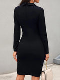 SLIM-FIT FAKE TWO PROFESSIONAL DRESSES