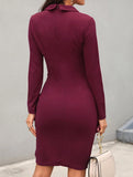SLIM-FIT FAKE TWO PROFESSIONAL DRESSES