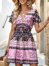 Ethnic Bohemian Print Midi Dress ??Casual Flowing Summer Dress