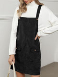 Fashionable shoulder strap overall suspender dress