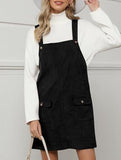 Fashionable shoulder strap overall suspender dress