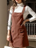 Fashionable shoulder strap overall suspender dress