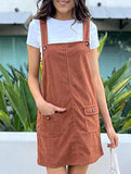 Fashionable shoulder strap overall suspender dress