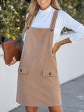Fashionable shoulder strap overall suspender dress