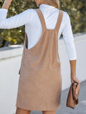 Fashionable shoulder strap overall suspender dress