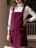 Fashionable shoulder strap overall suspender dress