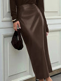 High Waist PU Leather Slit Pencil Skirt_CWDTD00548