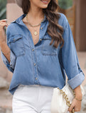 Pure color denim jacket