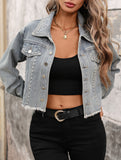 Washed Studded Cropped Denim Jacket_CWJJ00131