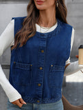 Denim vest, sleeveless tank top for women_CWJJ00139