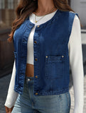 Denim vest, sleeveless tank top for women_CWJJ00139