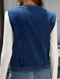 Denim vest, sleeveless tank top for women_CWJJ00139