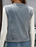 Denim vest, sleeveless tank top for women_CWJJ00139