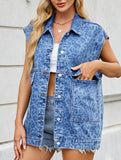 Loose Leopard Print Vest with Detachable Hood ??100% Rayon, XS?“XL